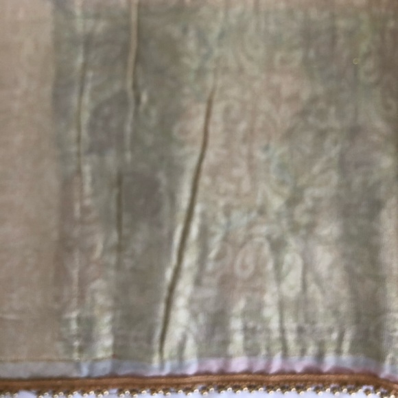 Saree gold tissue organza embroidery NWOT new unused - Picture 13 of 15